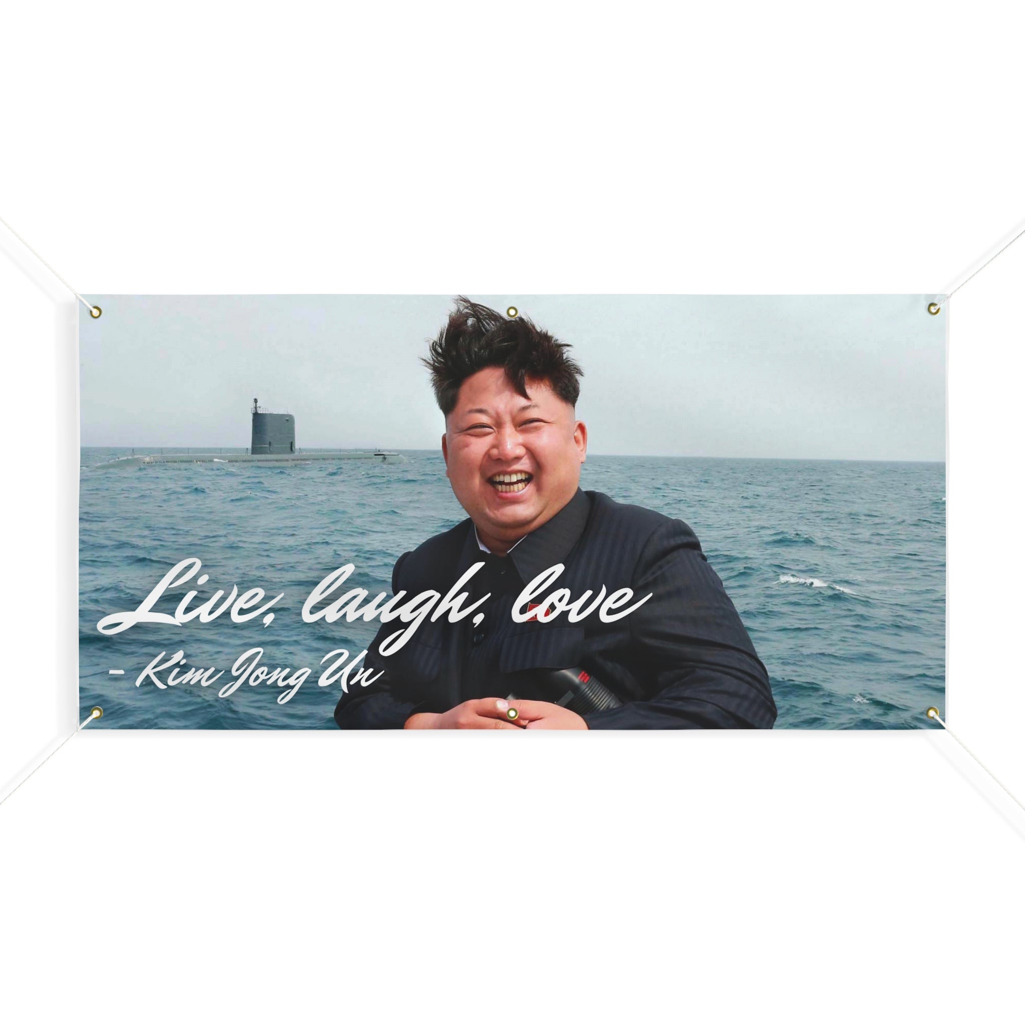 Kim Jong Un Live, laugh, love - Flag