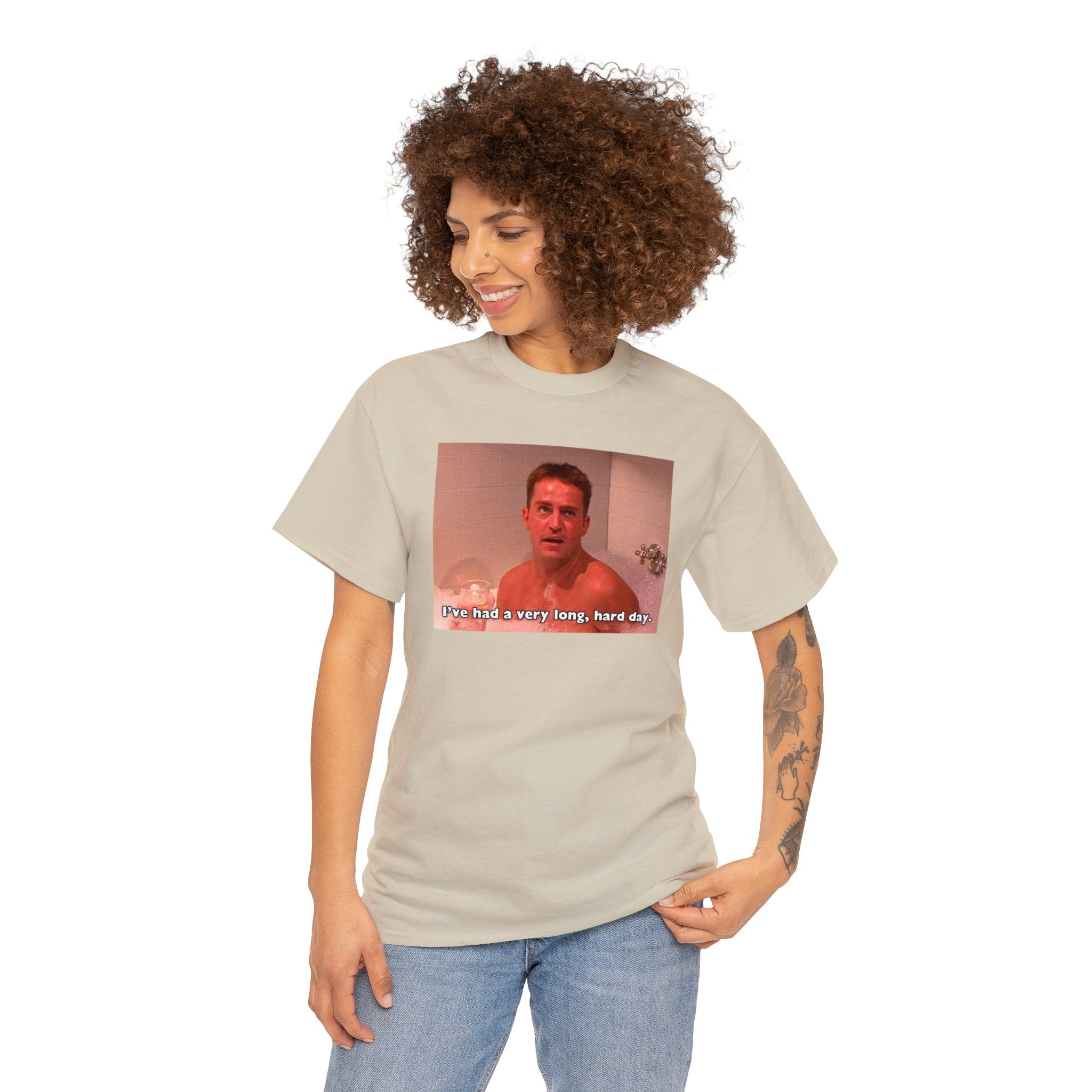 I've had a very long, hard day (Chandler Bing Friends) - Unisex Heavy Cotton Tee