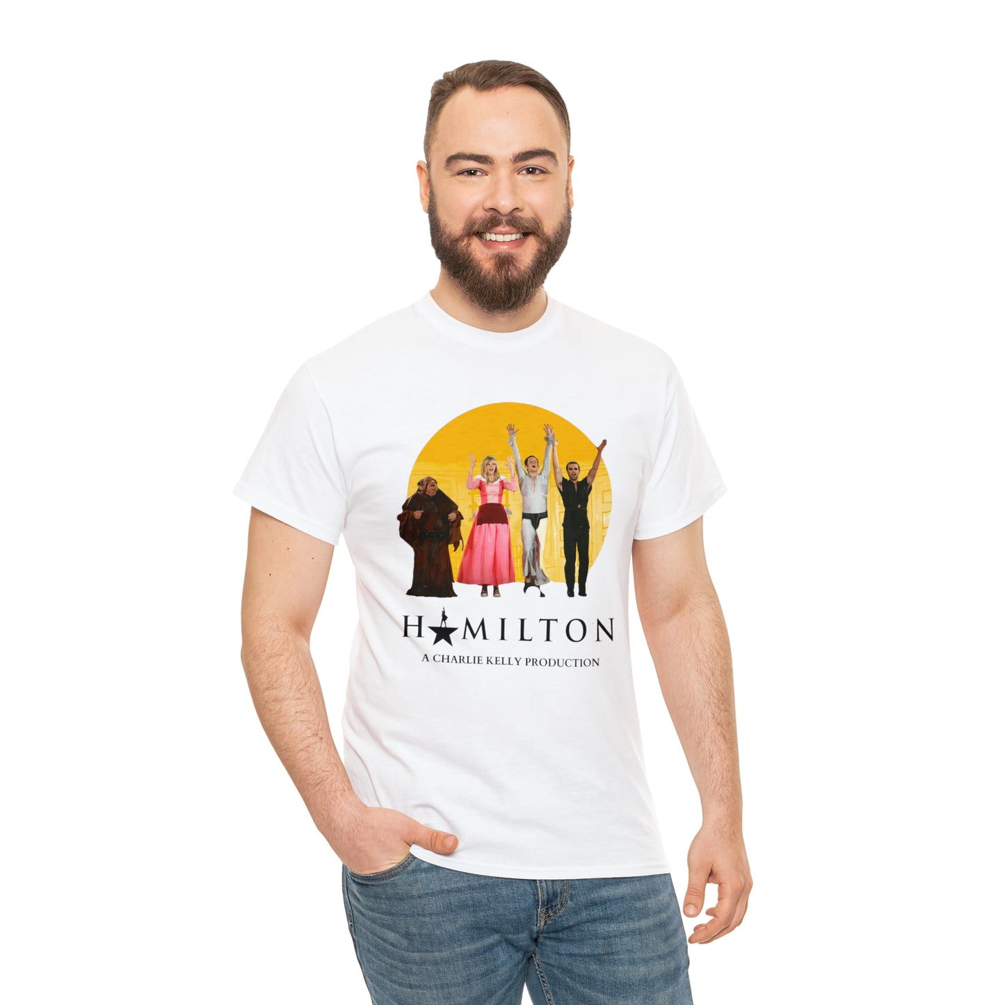 The Nightman Cometh (Hamilton) It's Always Sunny in Philidelphia - Unisex Heavy Cotton Tee