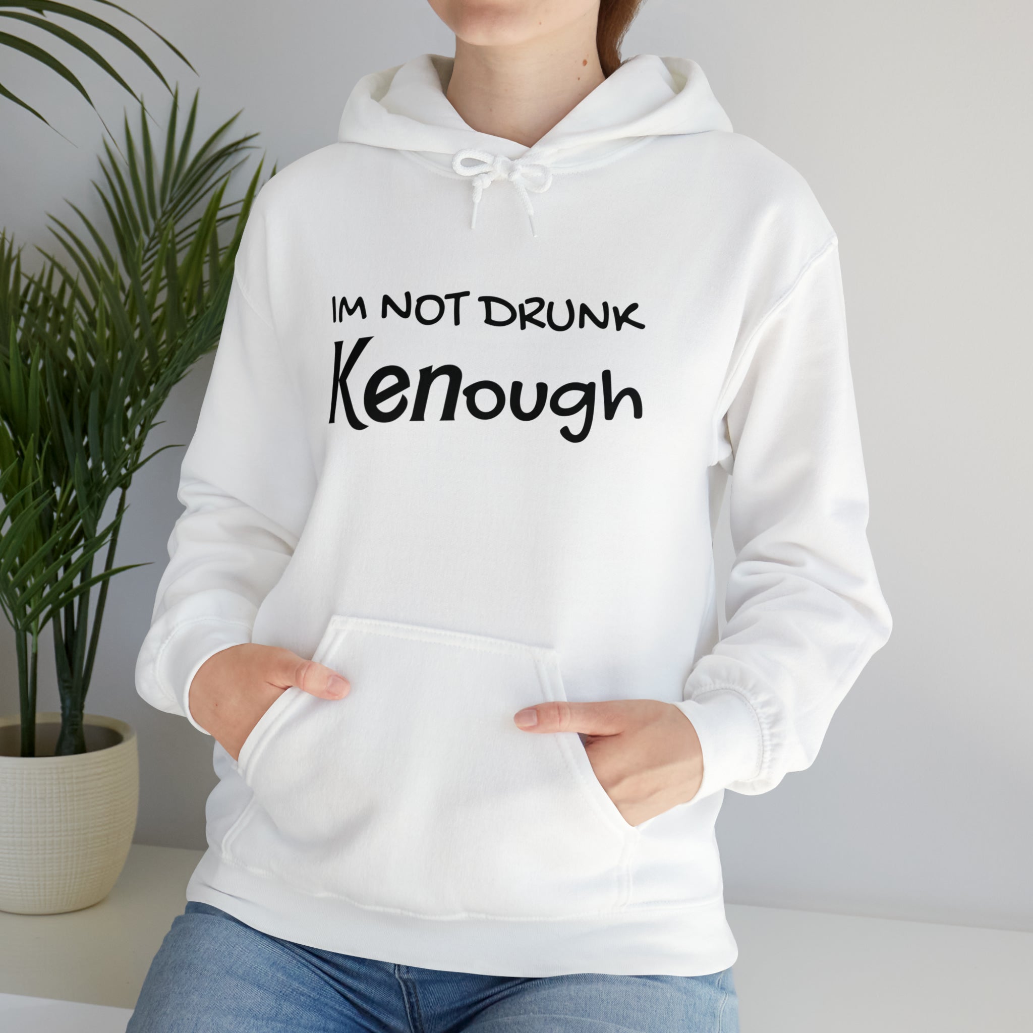 I'm not drunk Kenough Barbie (Black) - Unisex Heavy Blend™ Hooded Sweatshirt