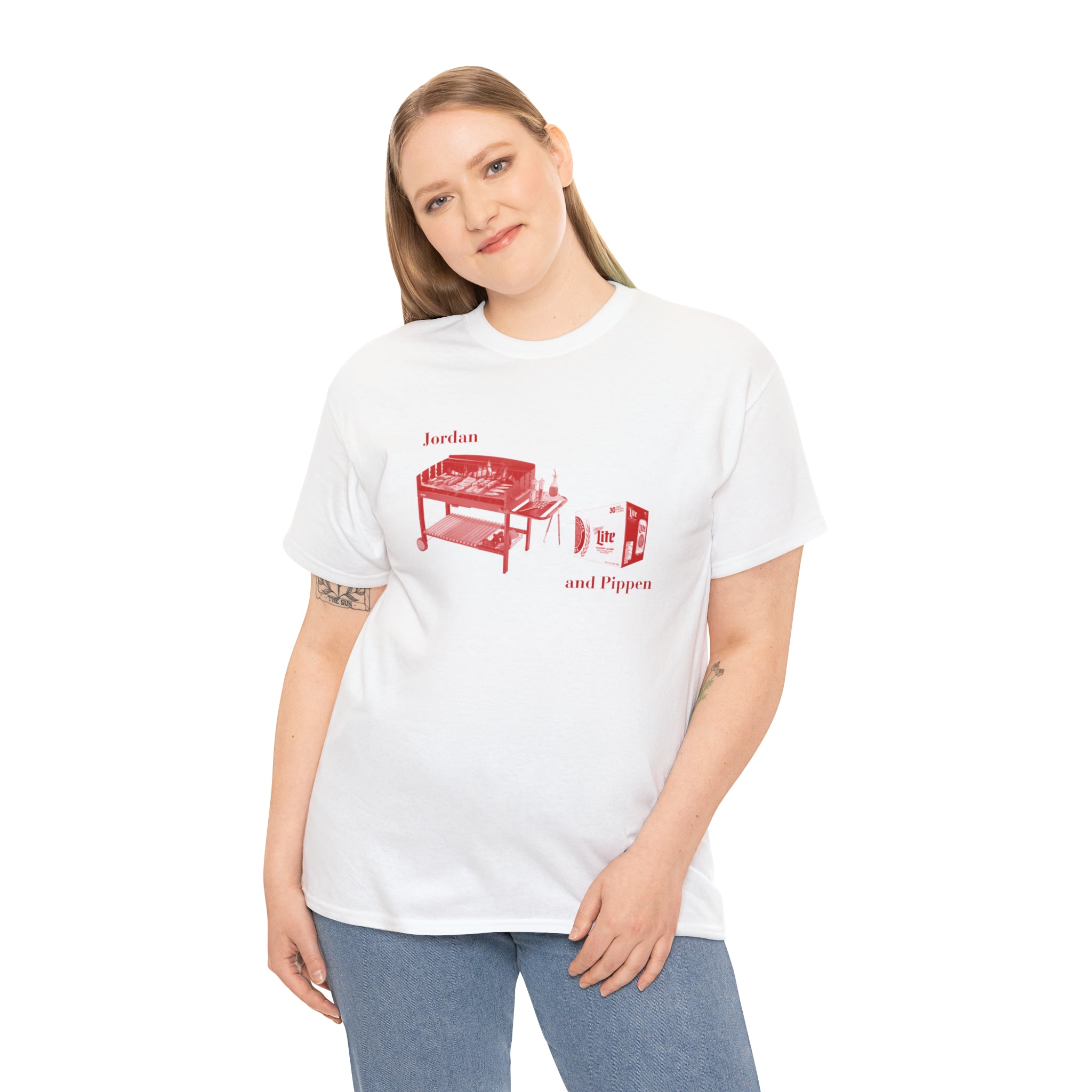 Jordan and Pippen Barbecue and 30 rack - Unisex Heavy Cotton Tee