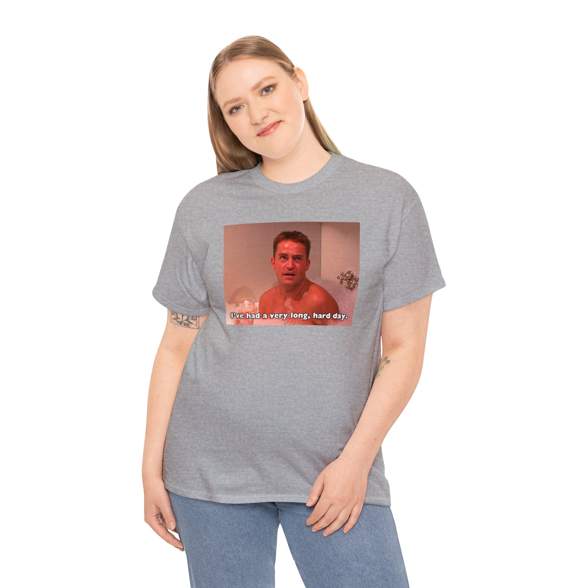 I've had a very long, hard day (Chandler Bing Friends) - Unisex Heavy Cotton Tee