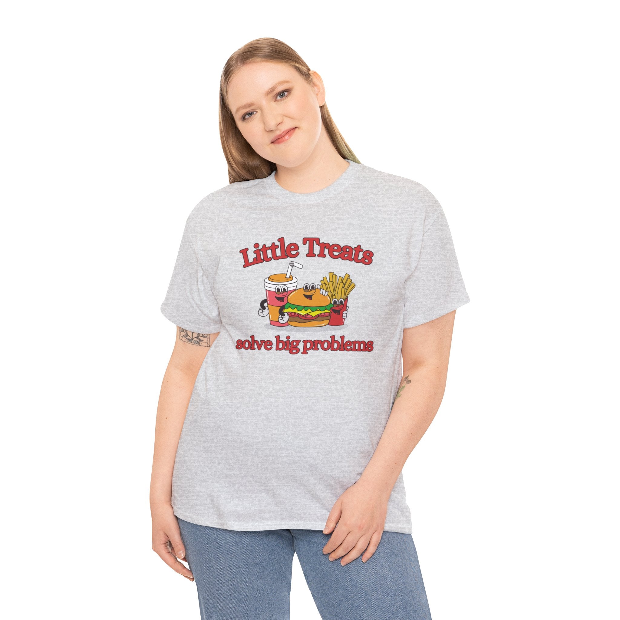 Little treats solve big problems | graphic tee | funny shirt | vintage shirt | sarcastic t-shirt retro cartoon tee