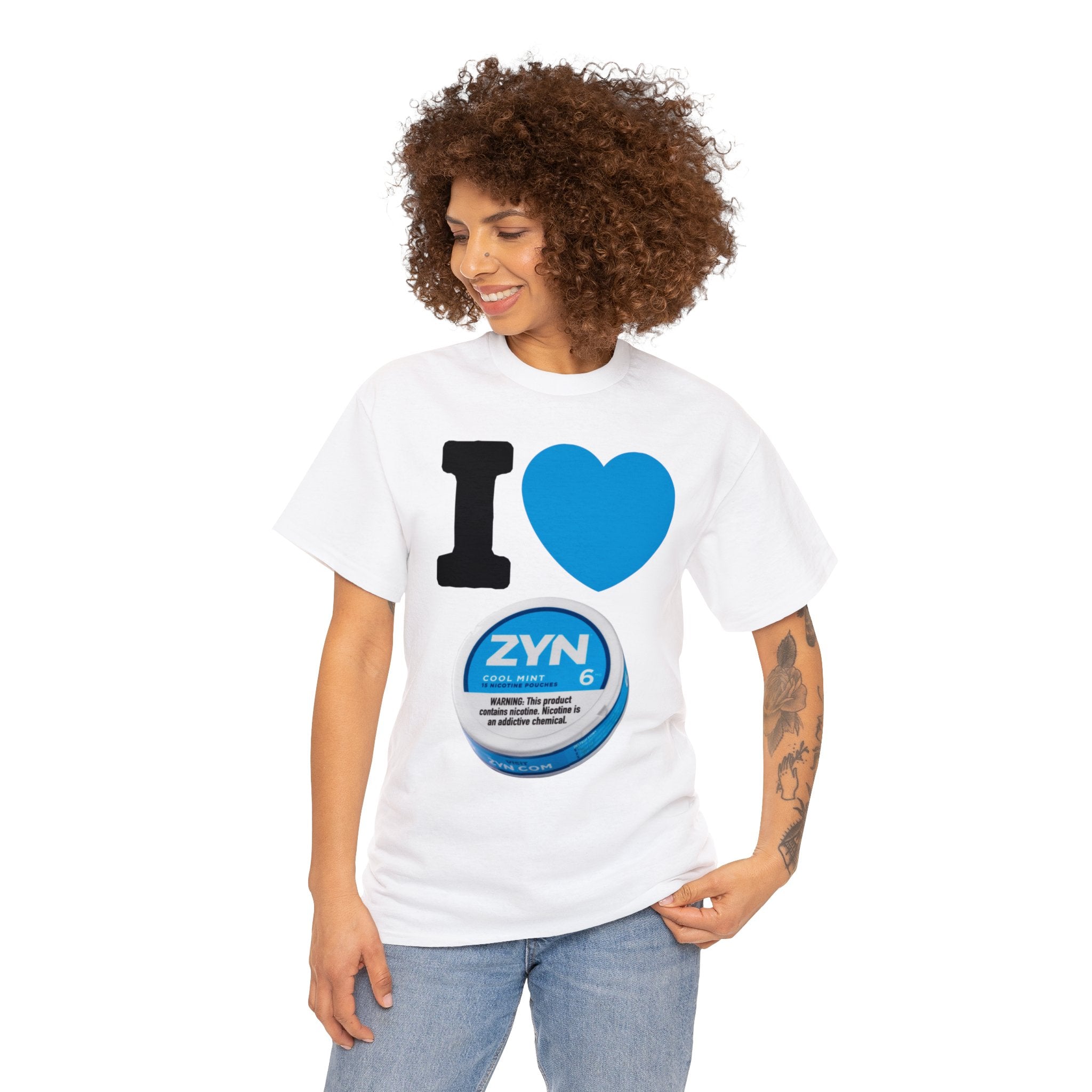I Love ZYN (No back graphic) - Unisex Heavy Cotton Tee
