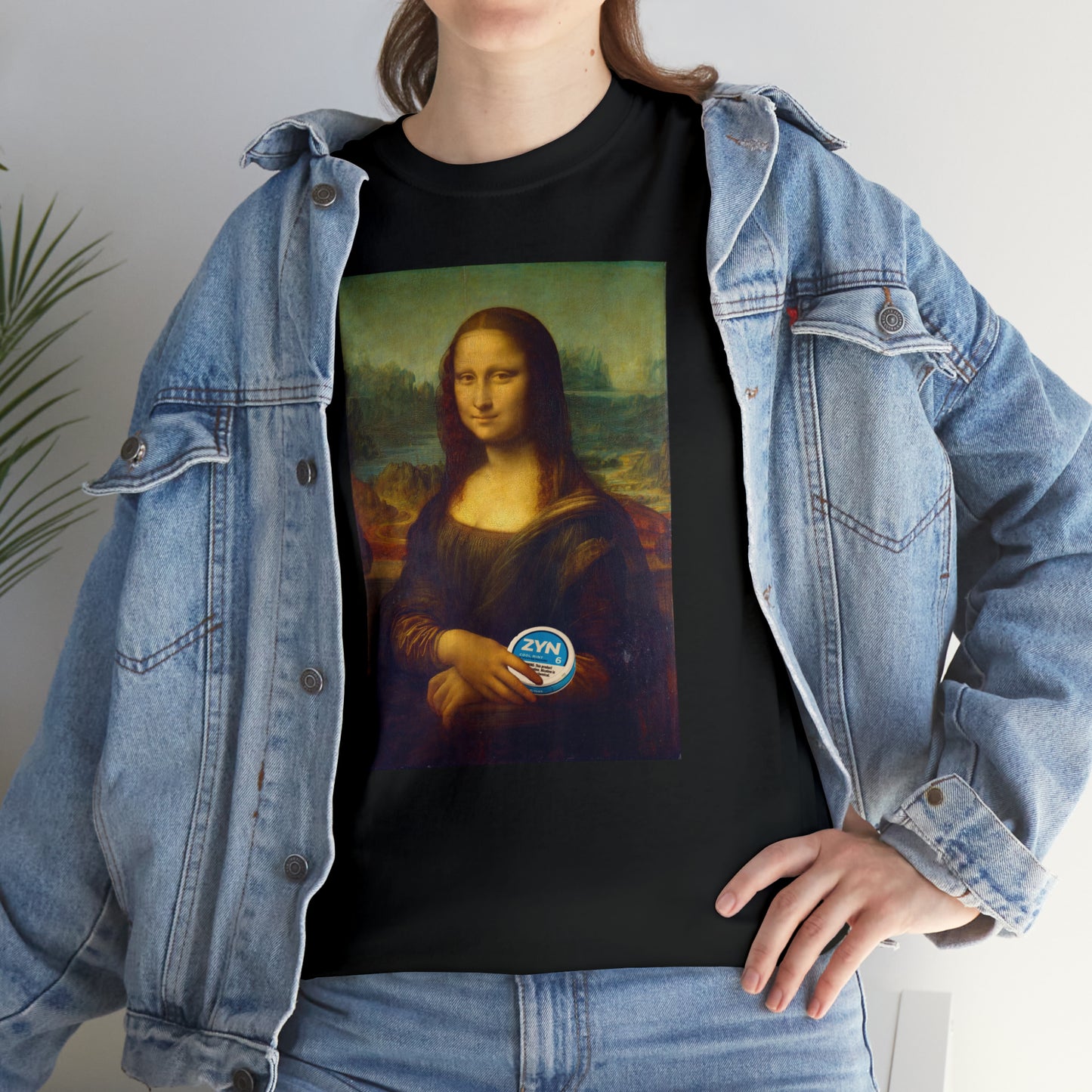 Mona Lisa with Zyns - Unisex Heavy Cotton Tee