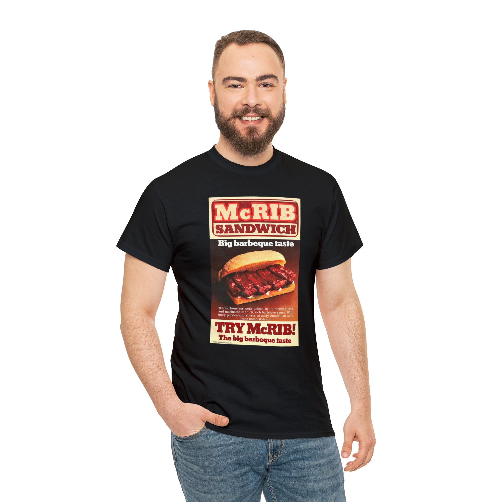 Give me the McRib or give me DEATH - Unisex Heavy Cotton Tee