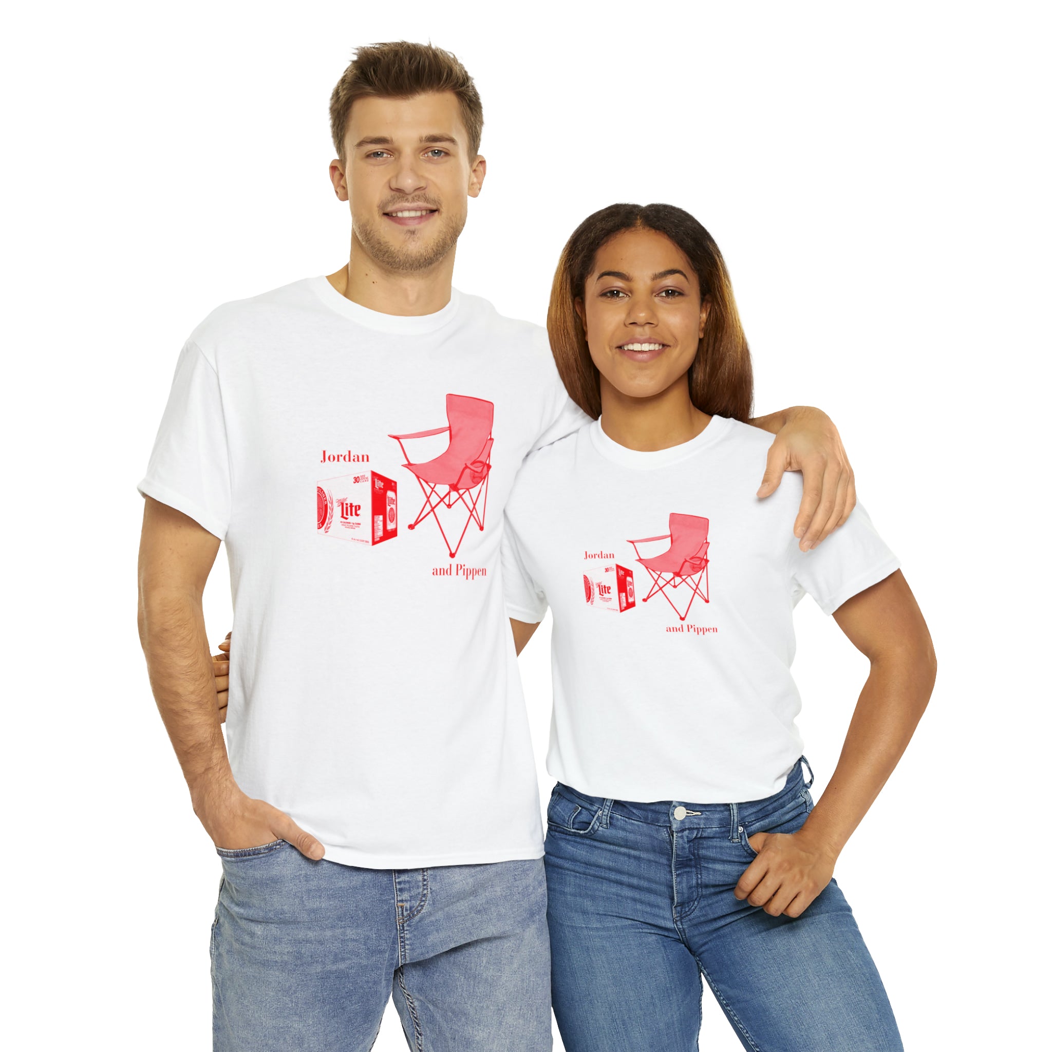Jordan and Pippen 30 rack and chair - Unisex Heavy Cotton Tee