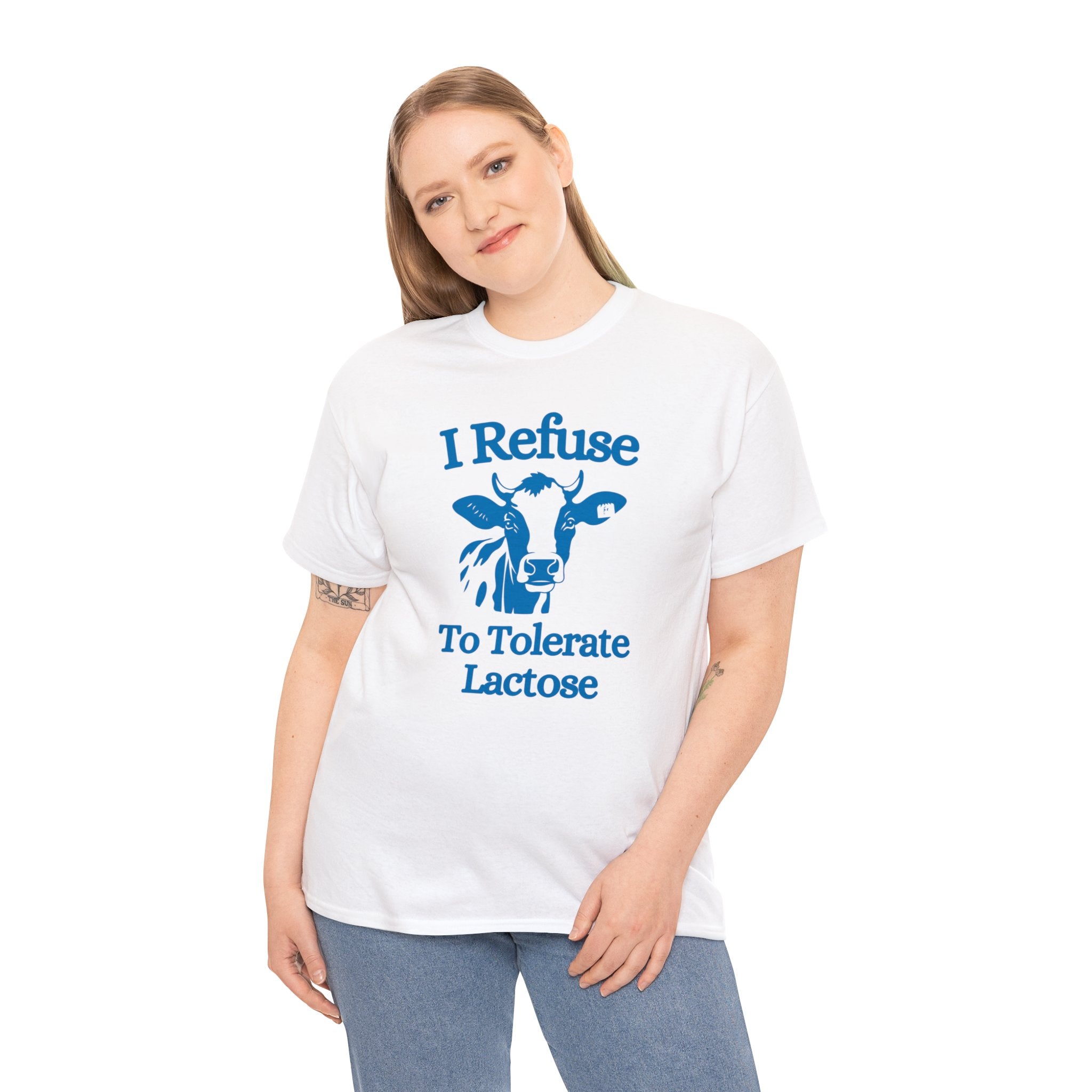 I Refuse to Tolerate Lactose | graphic tee | funny shirt | vintage shirt | sarcastic t-shirt retro cartoon tee