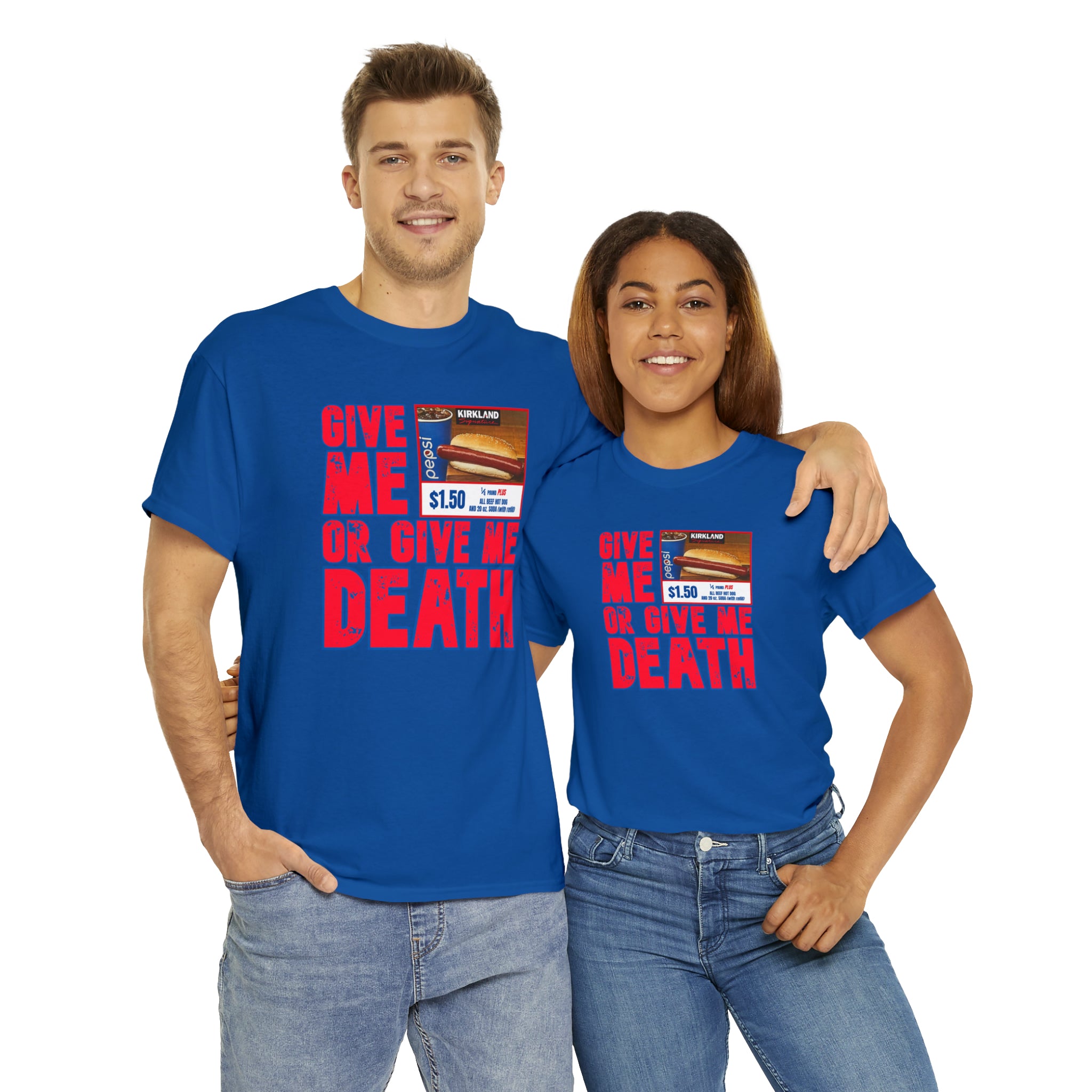 Give me costco $1.50 hotdog or give me death - Unisex Heavy Cotton Tee