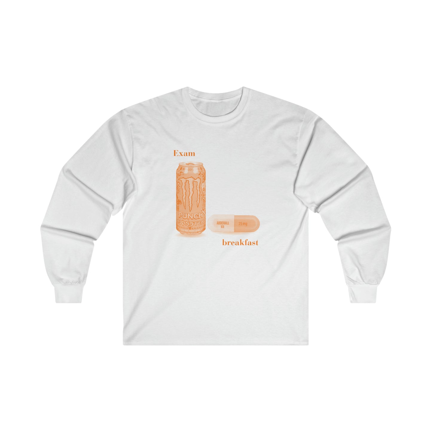 Exam Breakfast Monster and Adderall - Ultra Cotton Long Sleeve Tee