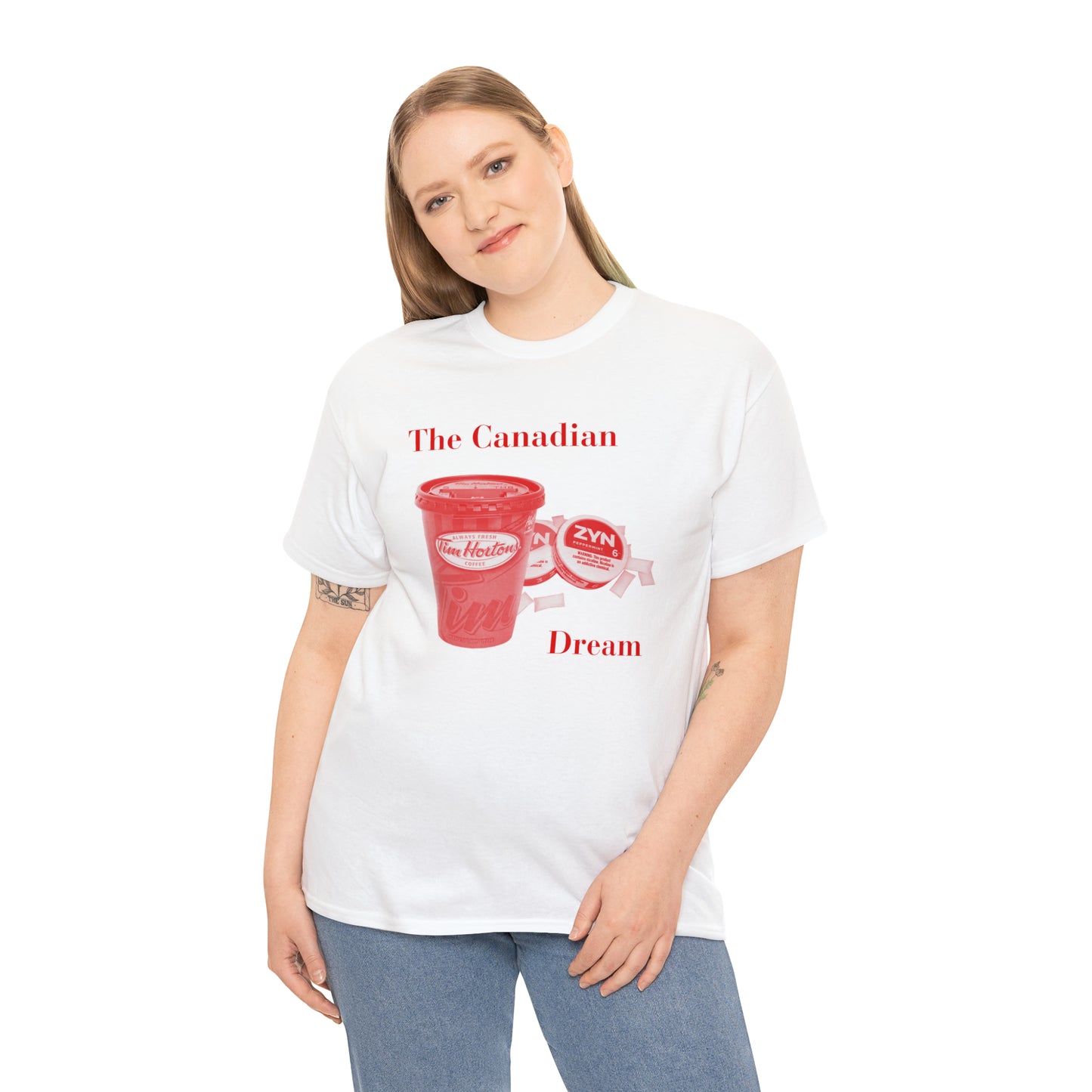 The Canadian Dream Tim Hortons Coffee and Zyns 6mg - Unisex Heavy Cotton Tee