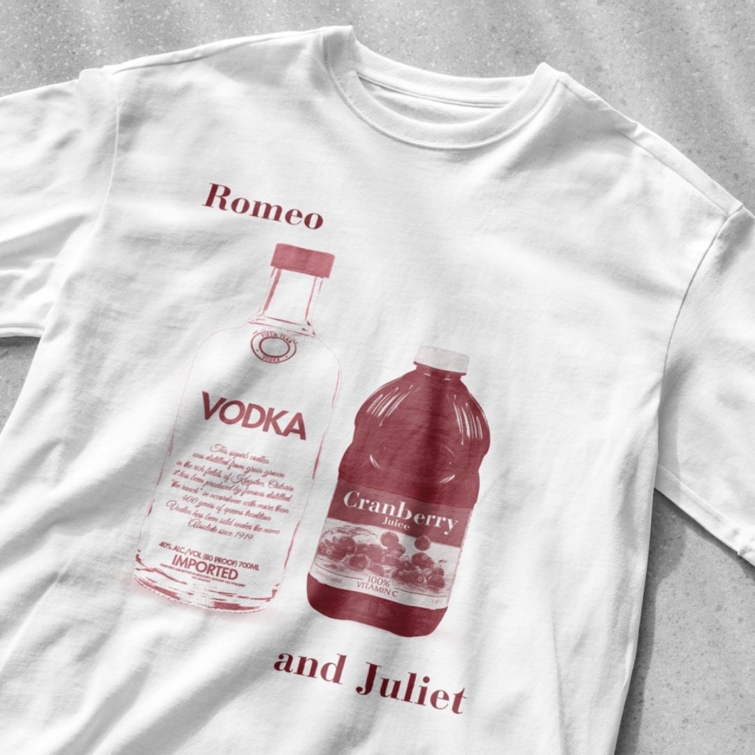 Romeo and Juliet Vodka Cranberry - Unisex Heavy Cotton Tee