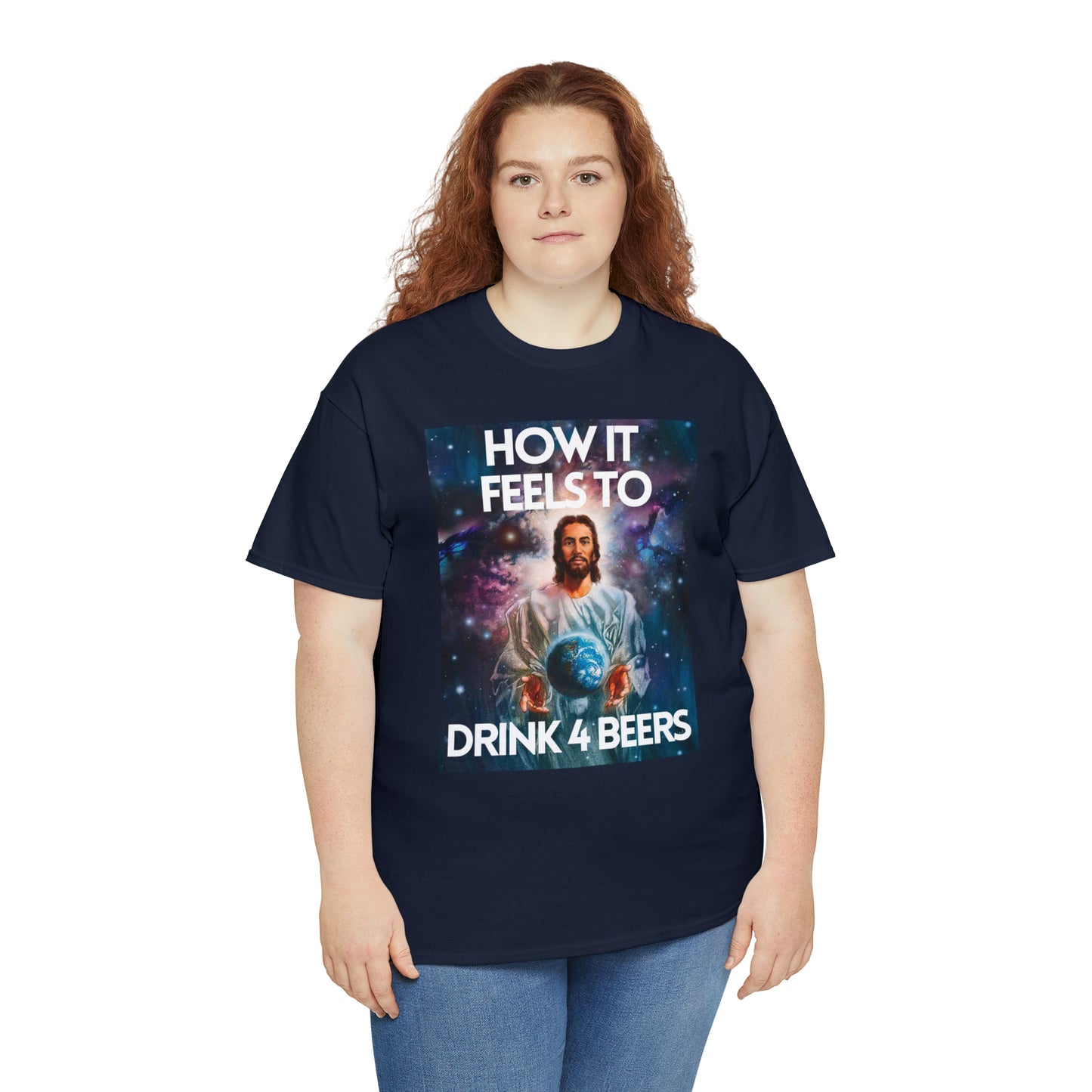 How it feels to drink 4 beers - Unisex Heavy Cotton Tee