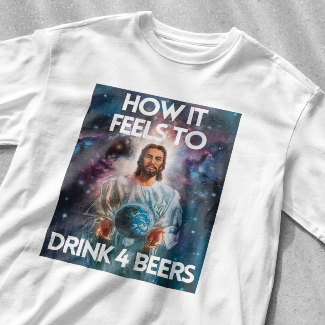How it feels to drink 4 beers - Unisex Heavy Cotton Tee