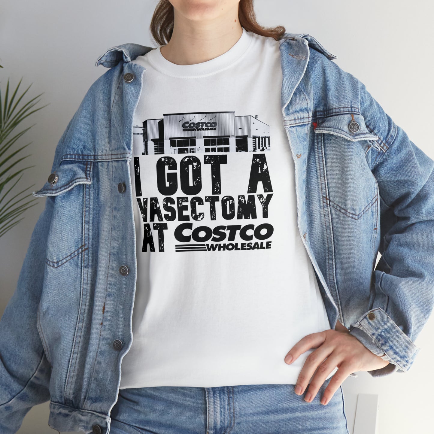 I Got A Vasectomy At Costco (Black) - Unisex Heavy Cotton Tee