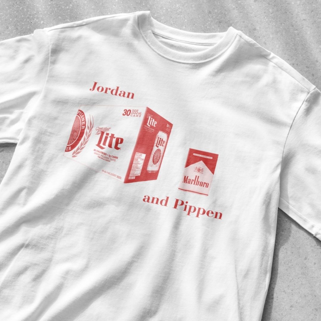 Jordan and Pippen Miller Lites and Cigarettes - Unisex Heavy Cotton Tee