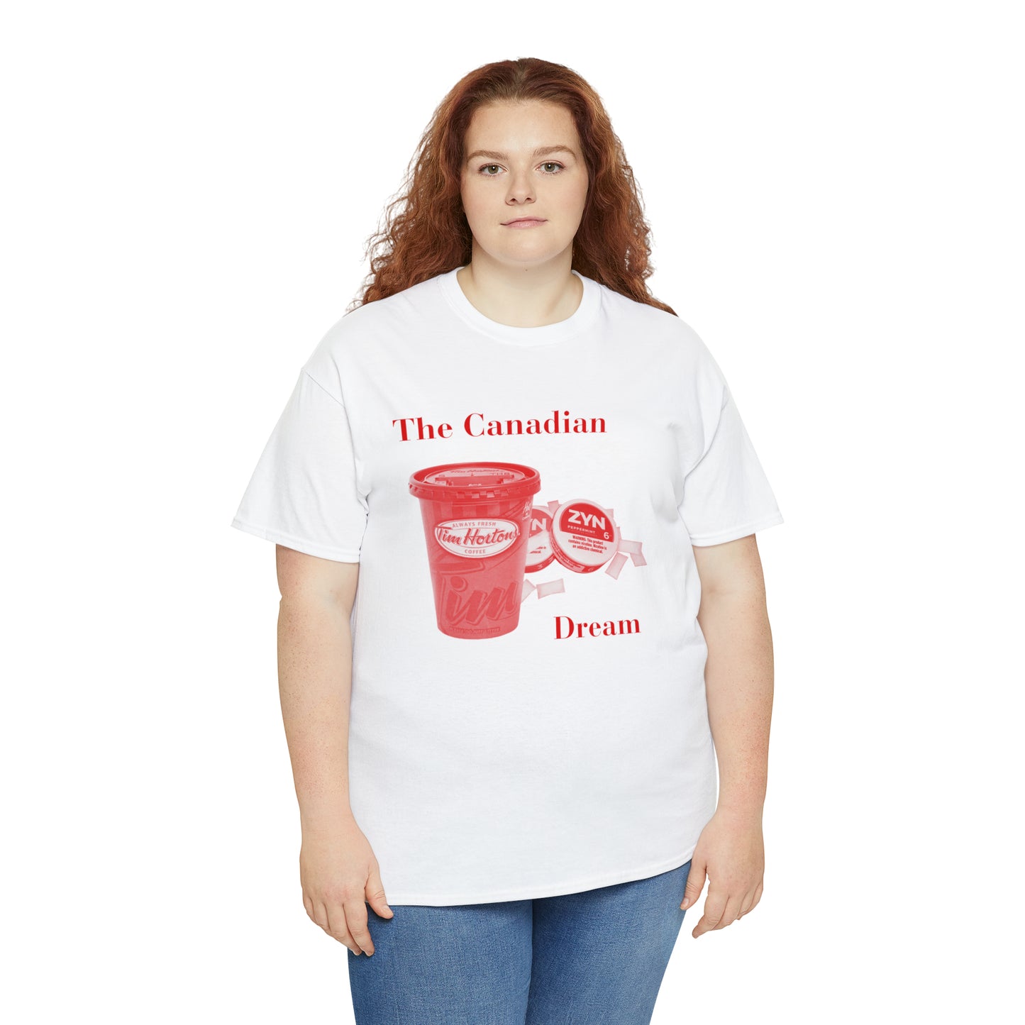 The Canadian Dream Tim Hortons Coffee and Zyns 6mg - Unisex Heavy Cotton Tee