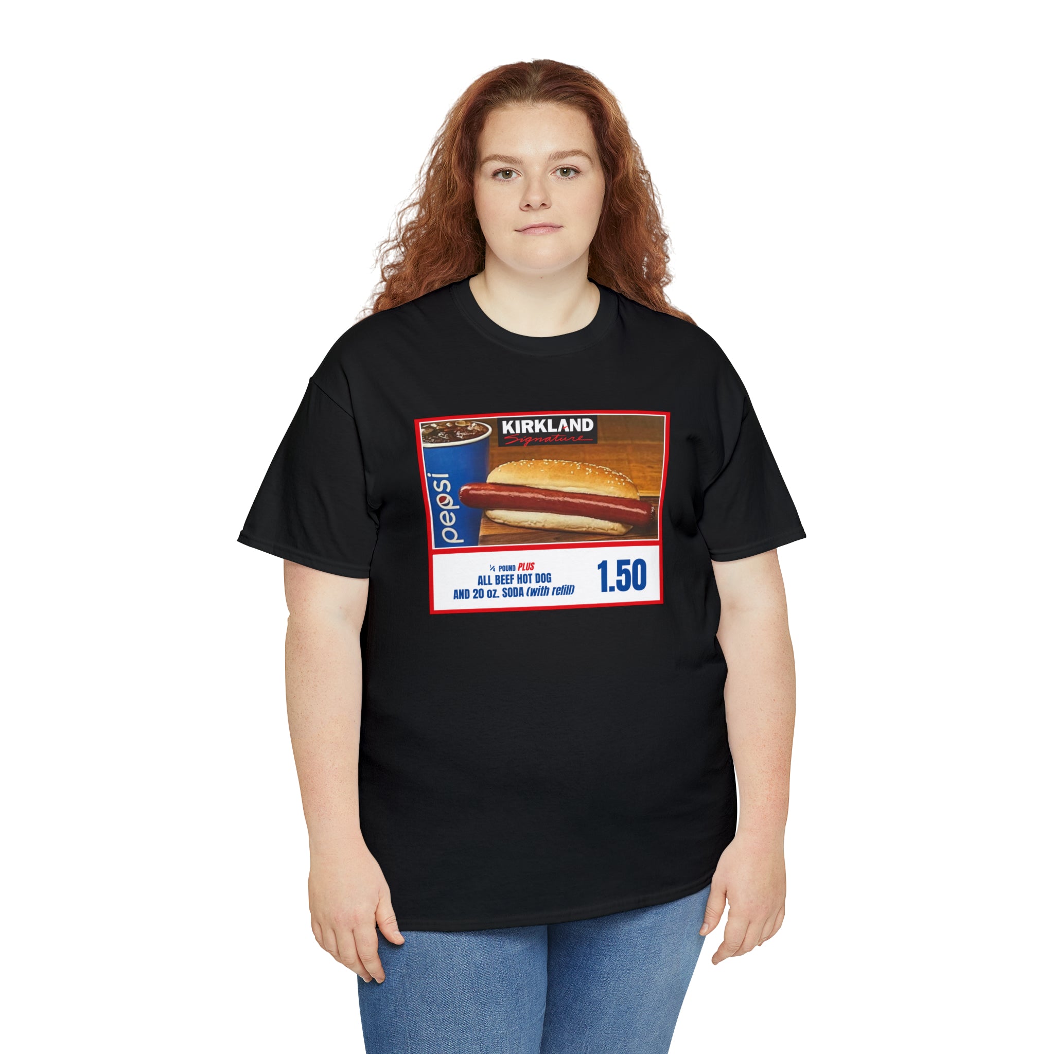 Costco Hotdog T-Shirt with back quote - Unisex Heavy Cotton Tee
