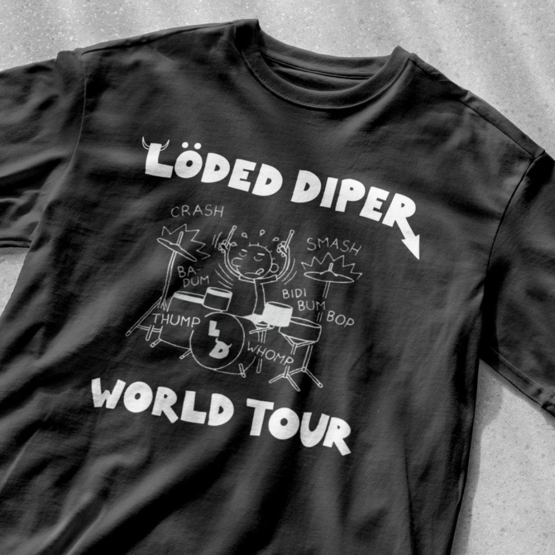 Loded Diper World Tour Shirt (Diary of a Wimpy Kid Rodrick Rules) - Unisex Heavy Cotton Tee