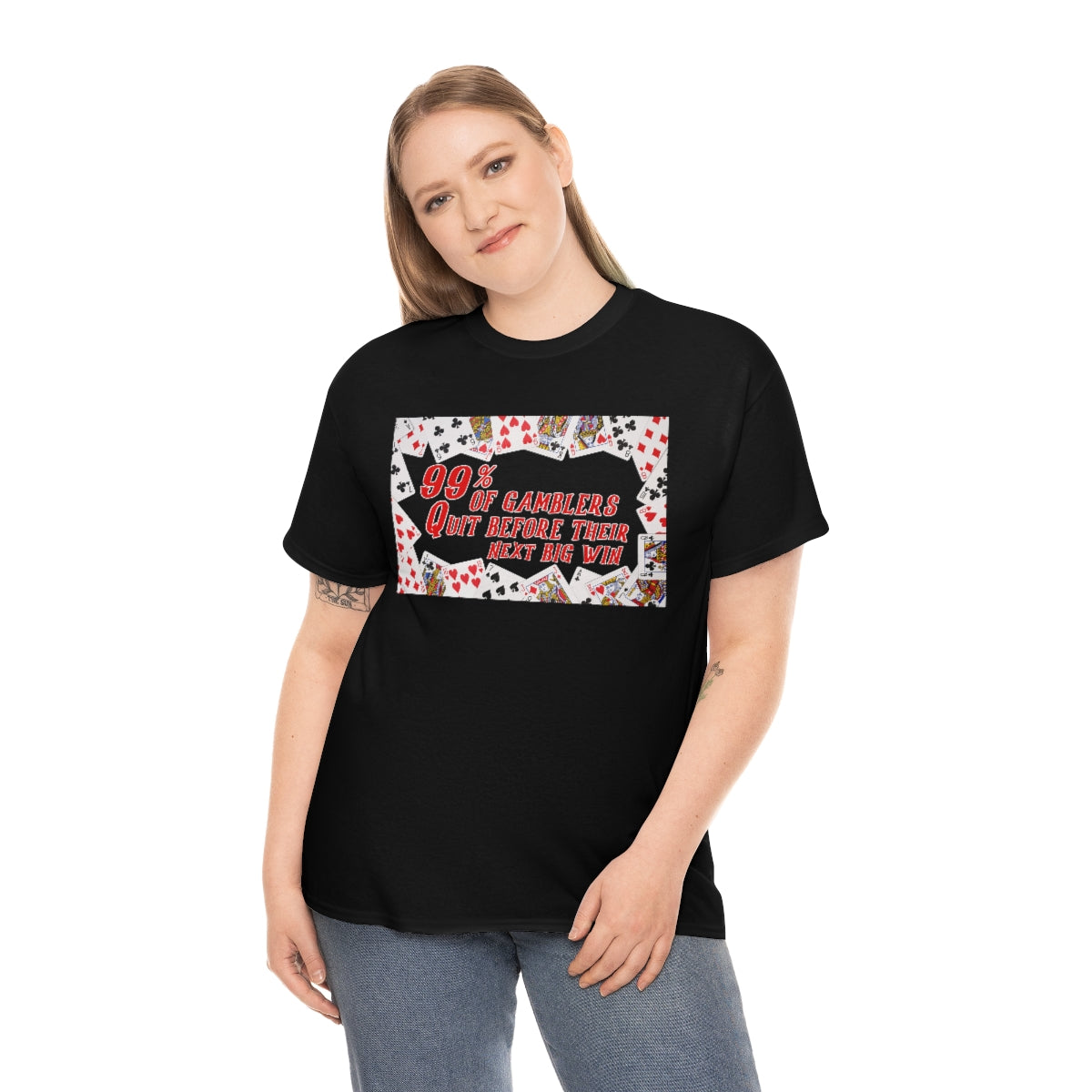 ninety-nine percent of Gamblers Quit before their next big win - Unisex Heavy Cotton Tee - All Colors
