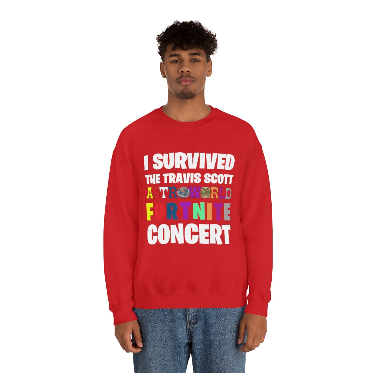 I SURVIVED THE TRAVIS SCOTT FORTNITE CONCERT - Unisex Heavy Blend™ Crewneck Sweatshirt