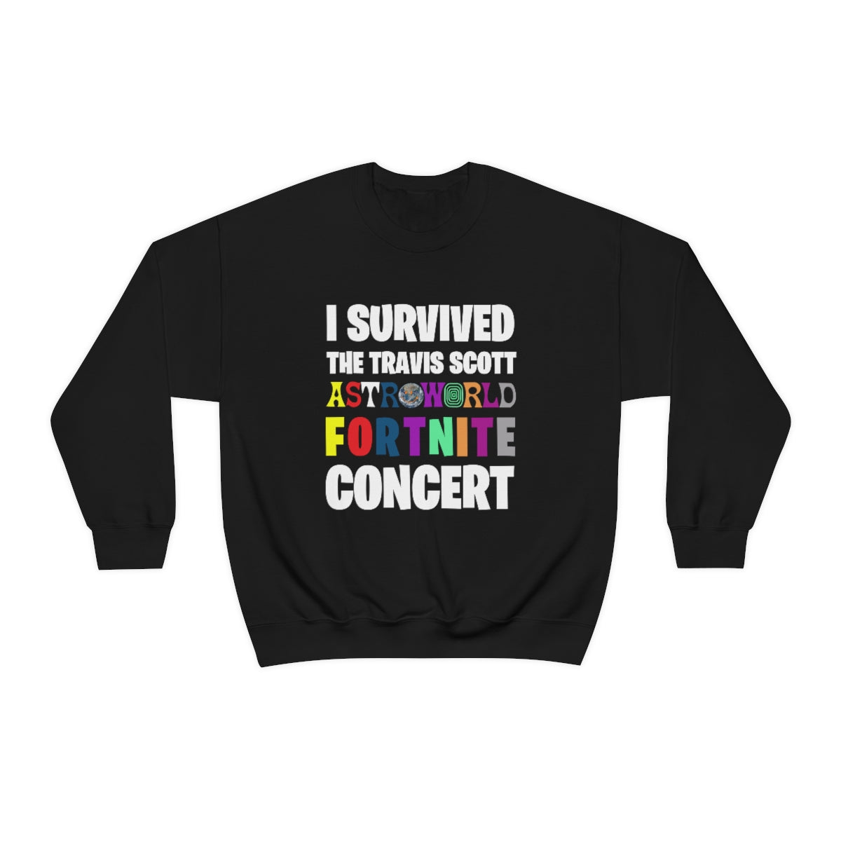 I SURVIVED THE TRAVIS SCOTT FORTNITE CONCERT - Unisex Heavy Blend™ Crewneck Sweatshirt