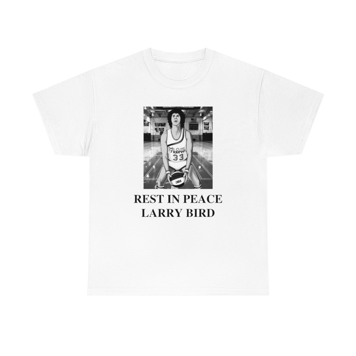 RIP Larry Bird (Jackie Moon Semipro) - Unisex Heavy Cotton Tee