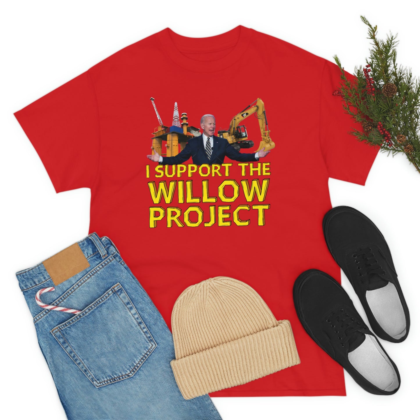 I Support the Willow Project (Biden) - Unisex Heavy Cotton Tee