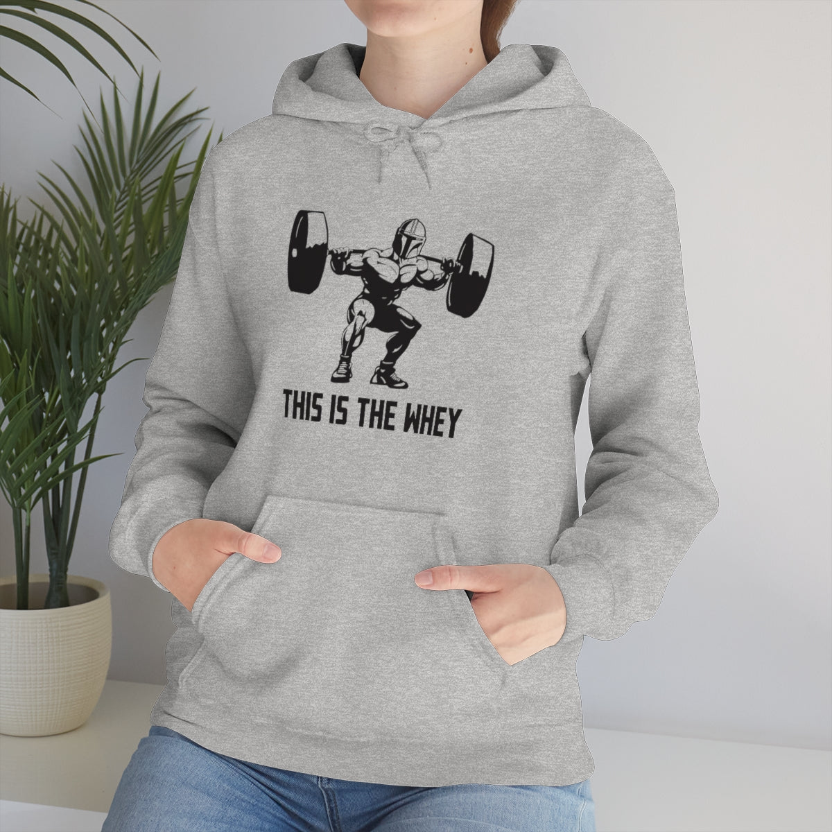 This is the Whey - Unisex Heavy Blend™ Hooded Sweatshirt
